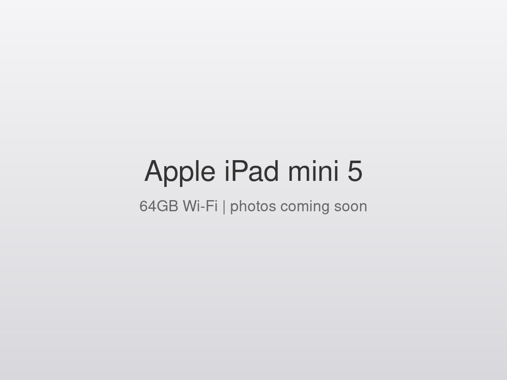 Apple iPad mini 5 64GB Wi-Fi — tested, factory reset ($100 each, 10 available)